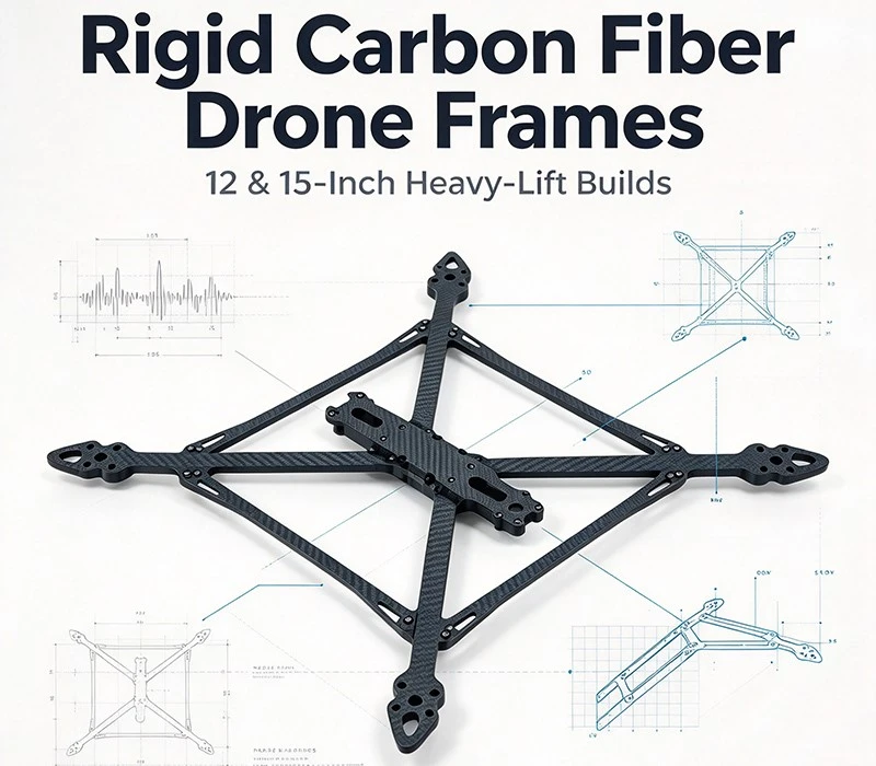 Why Rigid Carbon Fiber Drone Frames are Crucial for 12-15-Inch Builds Why Rigid Carbon Fiber Drone Frames are Crucial for 12-15-Inch Builds