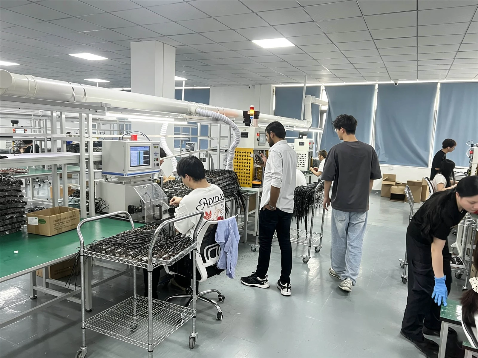 Indian customers visit drone motor factory Indian customers visit drone motor factory