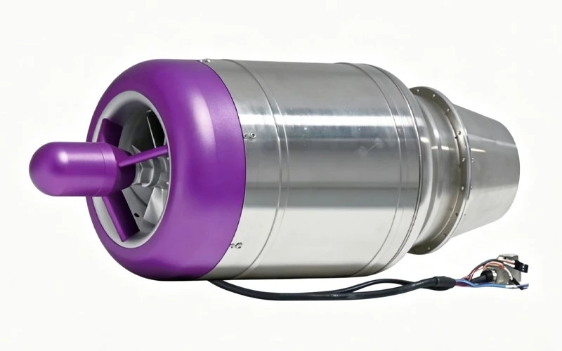 TH-WP UAV turbojet engine with controller cable white background product image TH-WP UAV turbojet engine with controller cable white background product image
